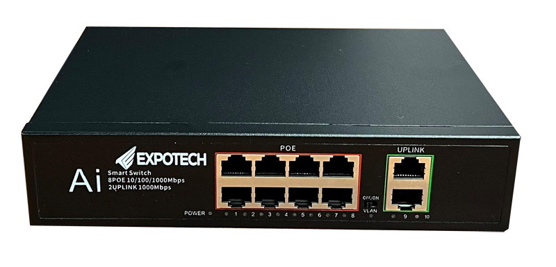 Ex-GG10120P 8 Port POE Switch Gigabit + 2 Port Uplink Gigabit