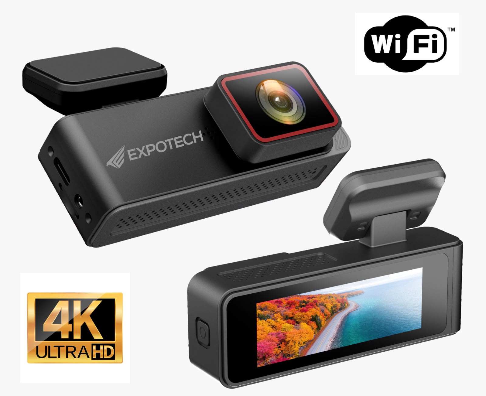EX-CR4K10W WIFI 4K Akıllı Uygulama Destekli Araç Kamerası