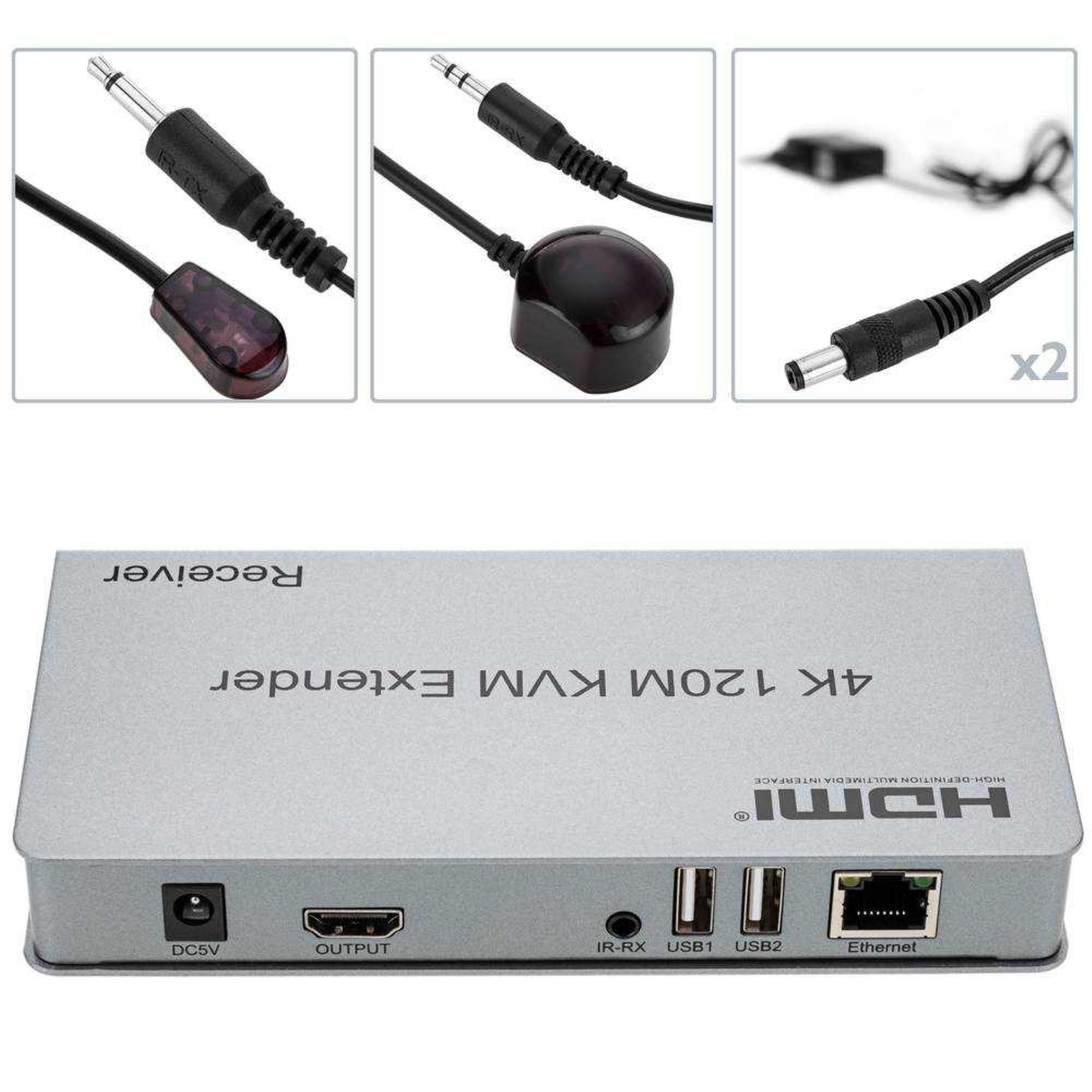 EX-HDMI120KWM HDMI ve USB Verisini CAT6 Kablo Üzerinden Taşıyan Extender 120 Metre